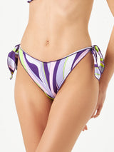 Damen-Badehose mit Shape-Wave-Print