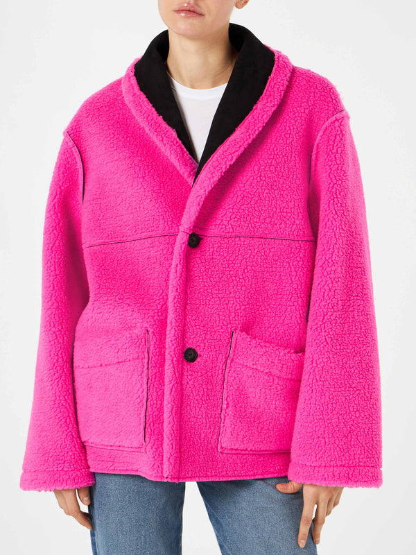 Woman reversible shearling jacket