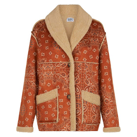 Woman reversible shearling jacket