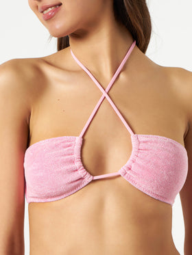 Frottee-Bandeau-Top für Damen