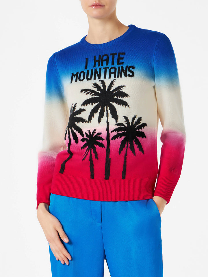 Woman sweater with purple and fucsia gradient - MC2 Saint Barth
