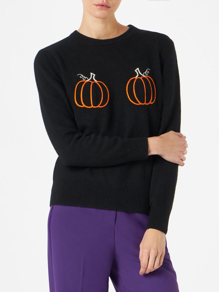 Woman sweater with pumpkins embroidery - MC2 Saint Barth