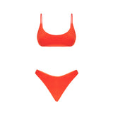 Bikini da donna a bralette in spugna arancione