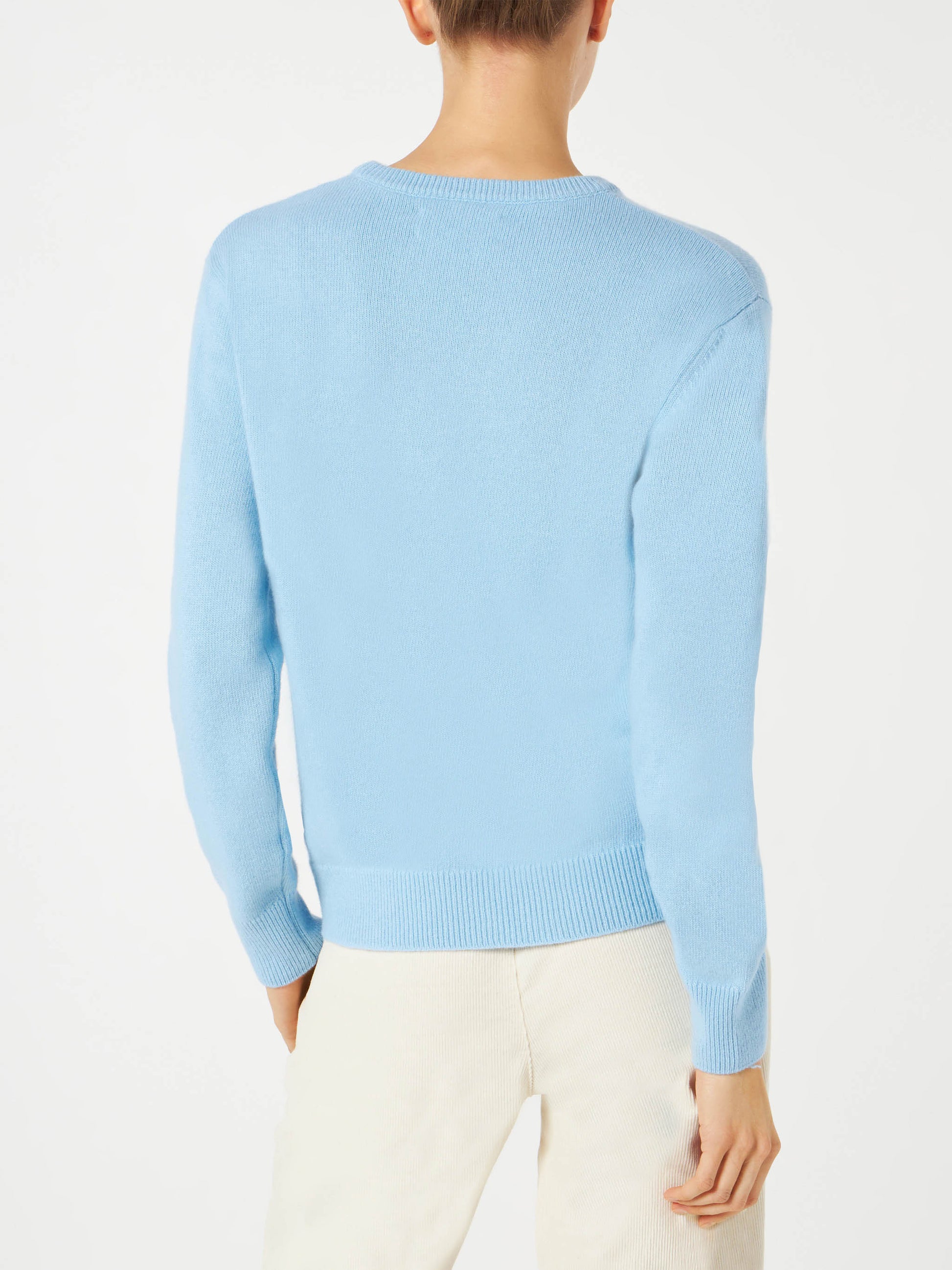 Woman sweater with Cortina Queen embroidery - MC2 Saint Barth