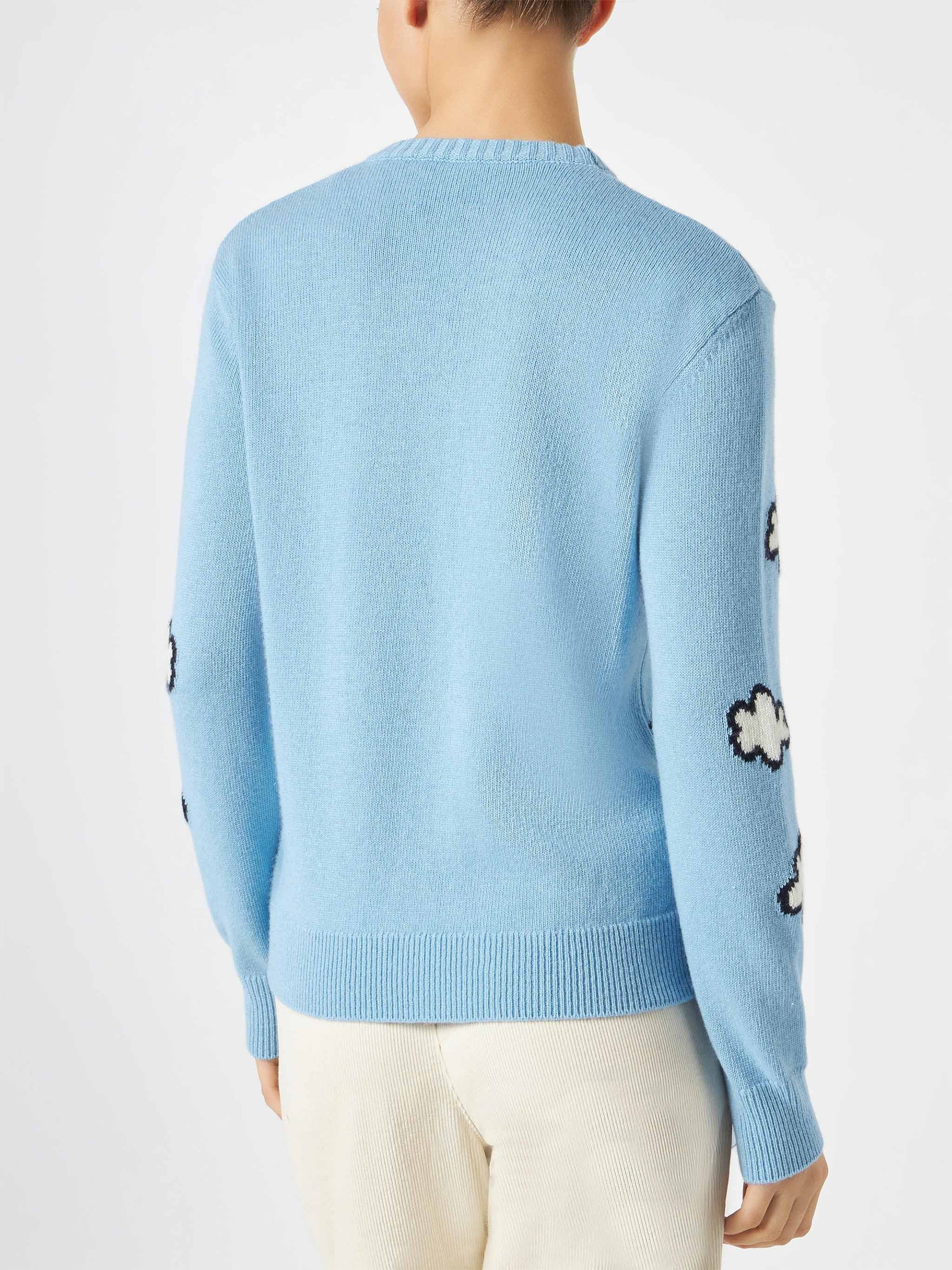 Woman crewneck sweater with New York postcard - MC2 Saint Barth
