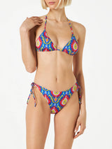 Damen-Triangel-Bikini mit Ikat-Print